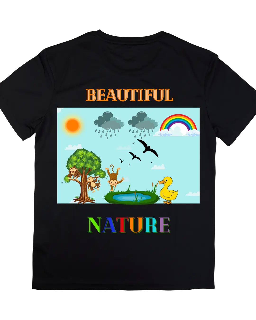 Kids T-shirt | Beautiful Nature | Signature Tees | white black navy Blue Red | Girls T shirt | Beautiful Nature