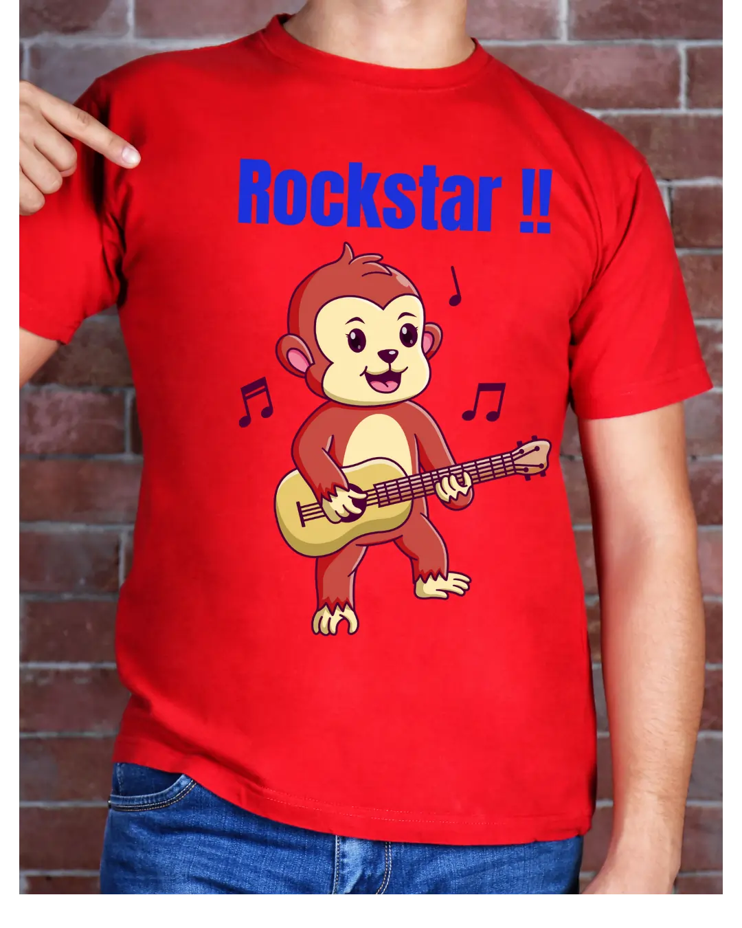 Kids T-shirt | Rock star | Signature Tees | White Black Red