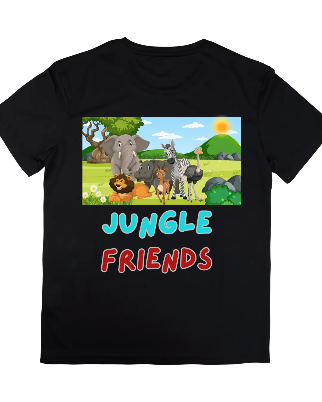 Jungle Friends | Boys | Kids T-shirt | Signature Tees | White Black Navy Blue Red | Kids T shirt | Jungle Friends