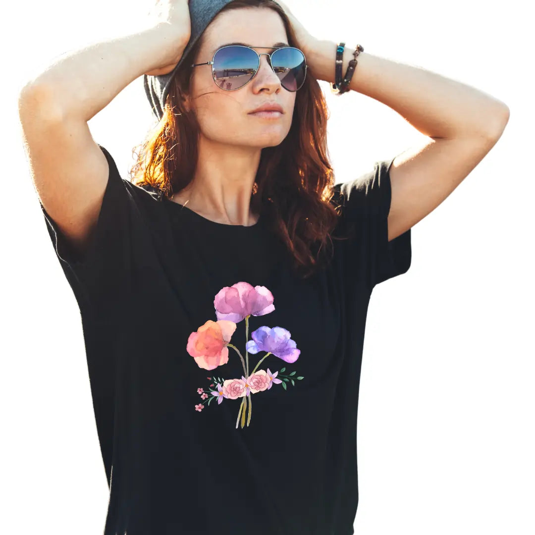 Flowers print | Girls | Women | Signature Tees | Women Regular Fit T-Shirt | Flowers print 1