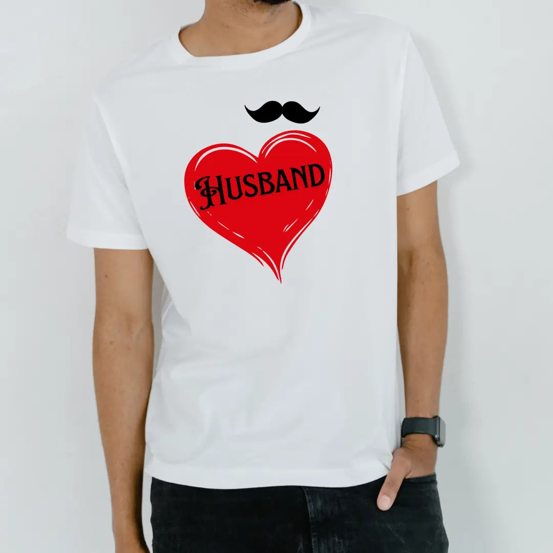 Couple T-shirts | Husband Wife | Signature Tees | Men Women Regular Fit T-Shirt | wifey husband | Valentine Couple