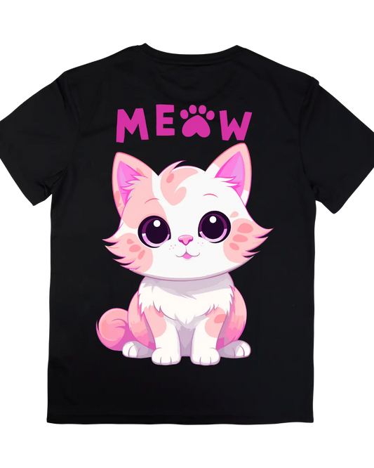 Kids T-shirt | Meow | Signature Tees | White Black Navy Blue | Girls T shirt