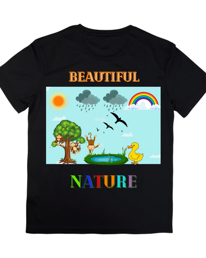 Kids T-shirt | Beautiful Nature | Signature Tees | white black navy Blue Red | Girls T shirt | Beautiful Nature