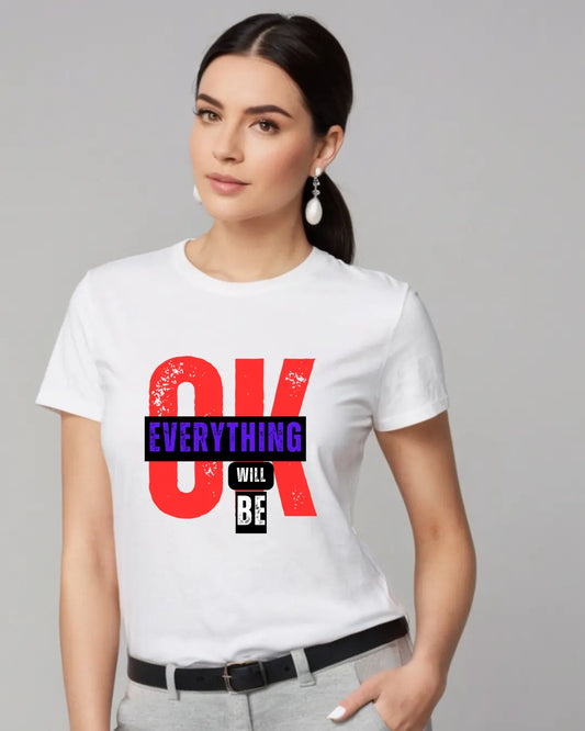 Everything will be OK | Girls | Boys | Women | Men | Signature Tees | Men Women Regular Fit T-Shirt | Everything is OK