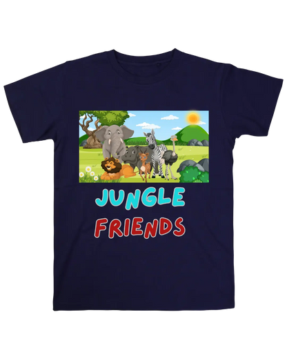 Jungle Friends | Boys | Kids T-shirt | Signature Tees | White Black Navy Blue Red | Kids T shirt | Jungle Friends