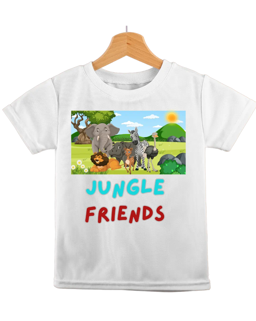 Jungle Friends | Boys | Kids T-shirt | Signature Tees | White Black Navy Blue Red | Kids T shirt | Jungle Friends