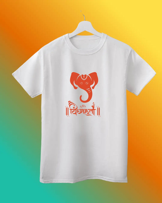 Ganesh festival | Spiritual | Devotional | Boys | Men | Signature Tees | Men Regular Fit T-Shirt | vighnaharta2