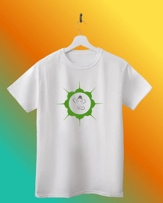 Ganesha design \ Spiritual | Devotional | Boys | Men | Signature Tees | Men Regular Fit T-Shirt | greenleaf