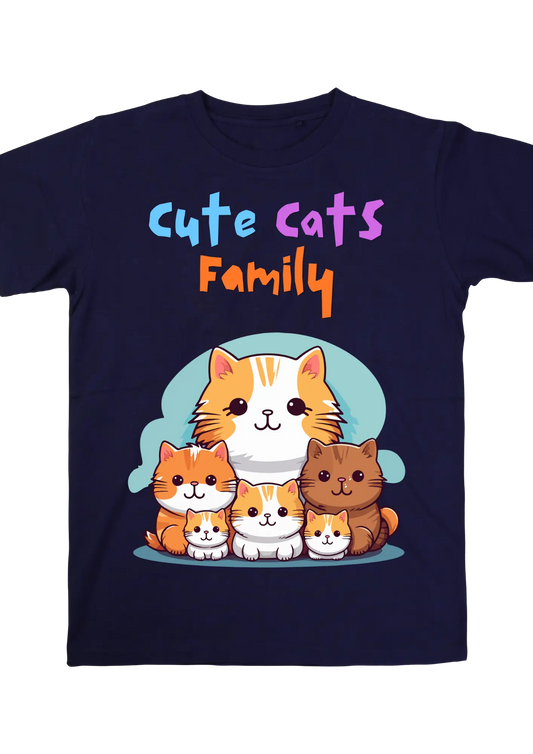 Cute cat family | Cats | Kids T-shirt | Signature Tees | Cute cats family